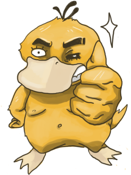 Thanks, Psyduck - Cartoon (600x600), Png Download