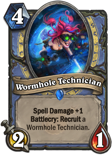 Wormhole Technician - Kalecgos Hearthstone (400x543), Png Download