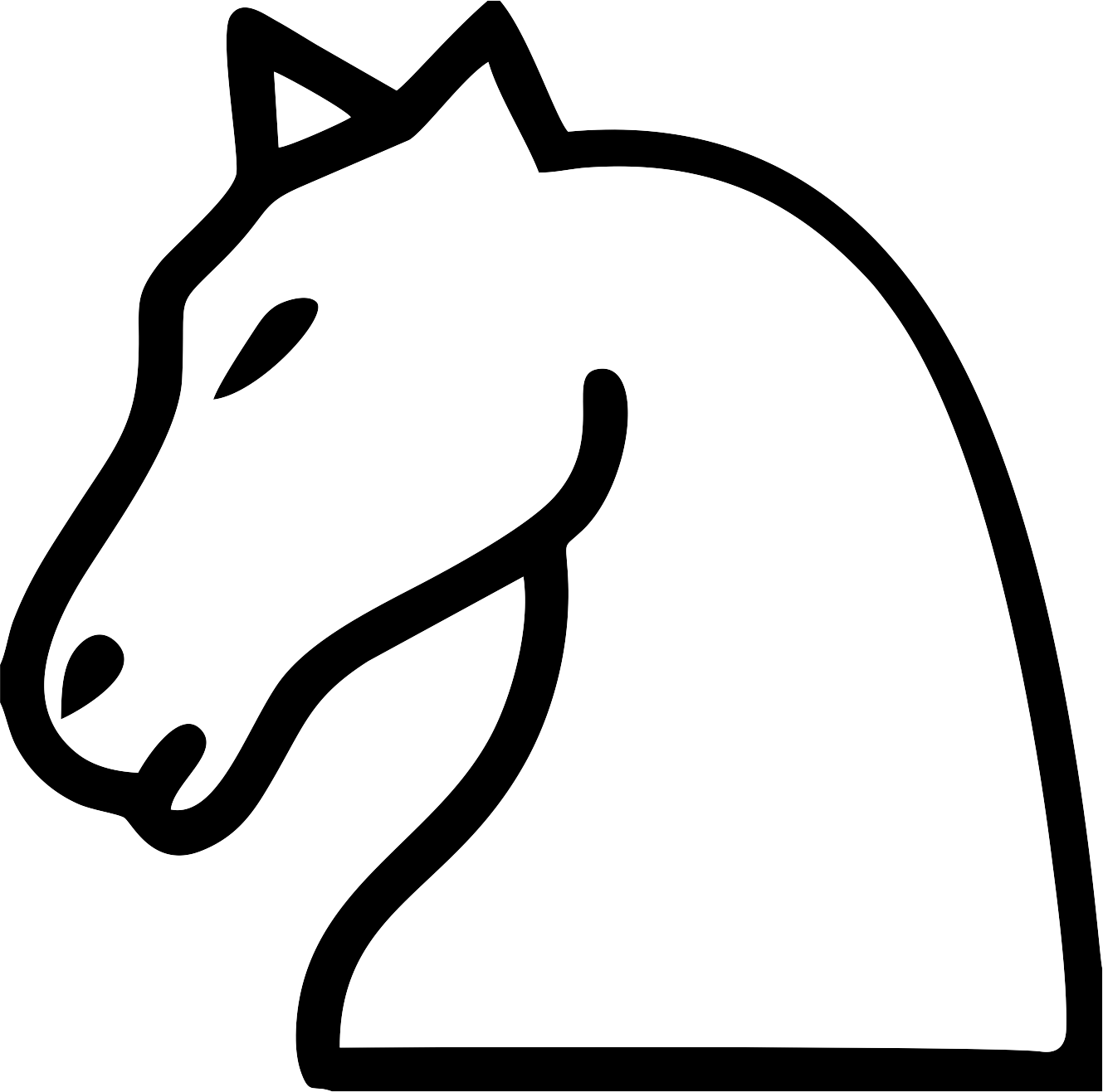 Caballo - Chess Knight Icon (1329x1317), Png Download