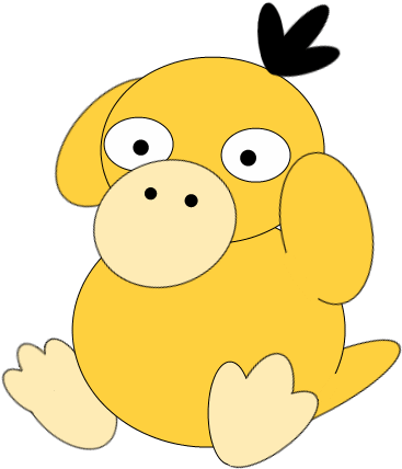 Psyduck - Cartoon (400x500), Png Download