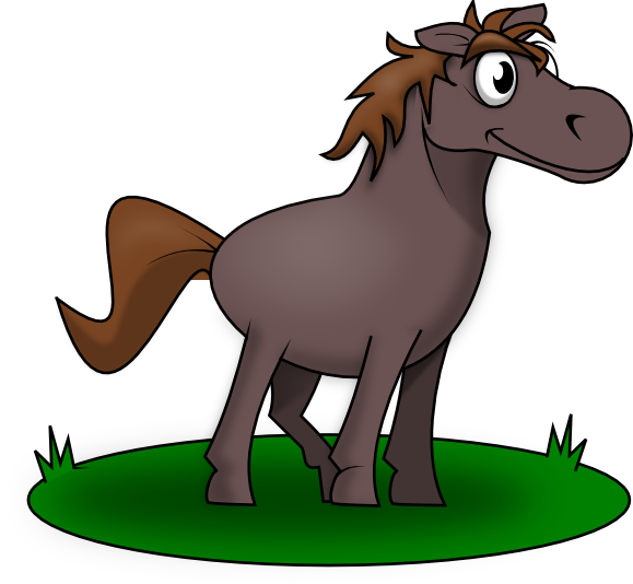 Cartoon Horse Clipart - Horse Cartoon Clipart Png (579x534), Png Download
