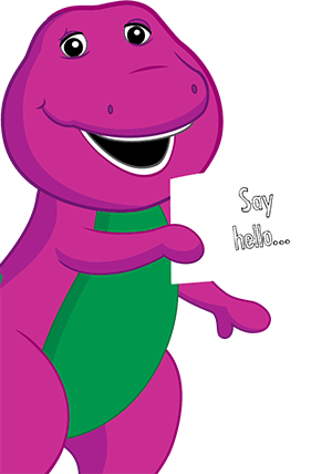 Contact - Barney Halloween (300x428), Png Download