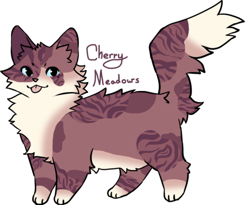 Cherry Meadow - Cartoon (495x414), Png Download
