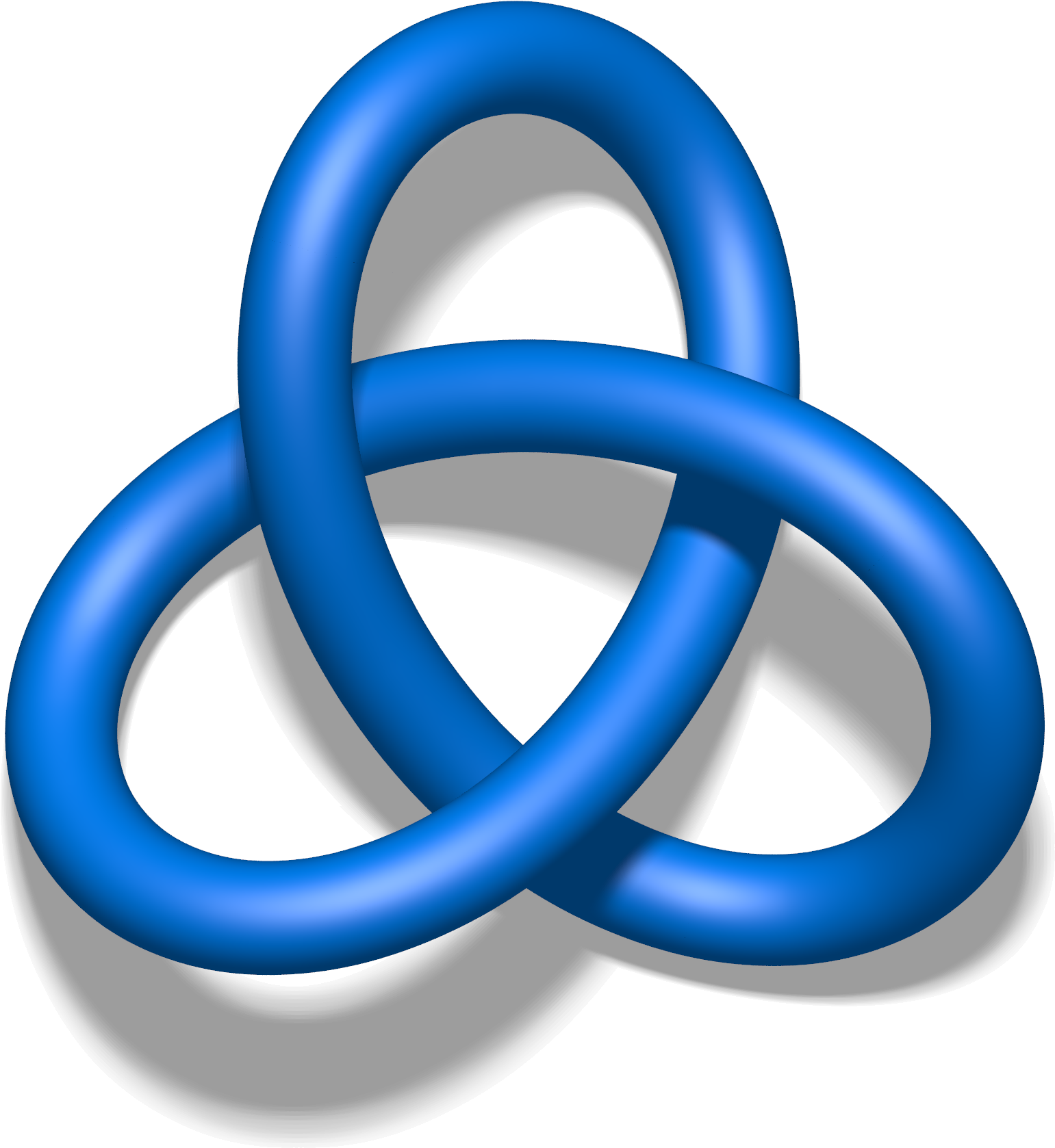 Blue Trefoil Knot - Mathematical Knot (1690x1800), Png Download