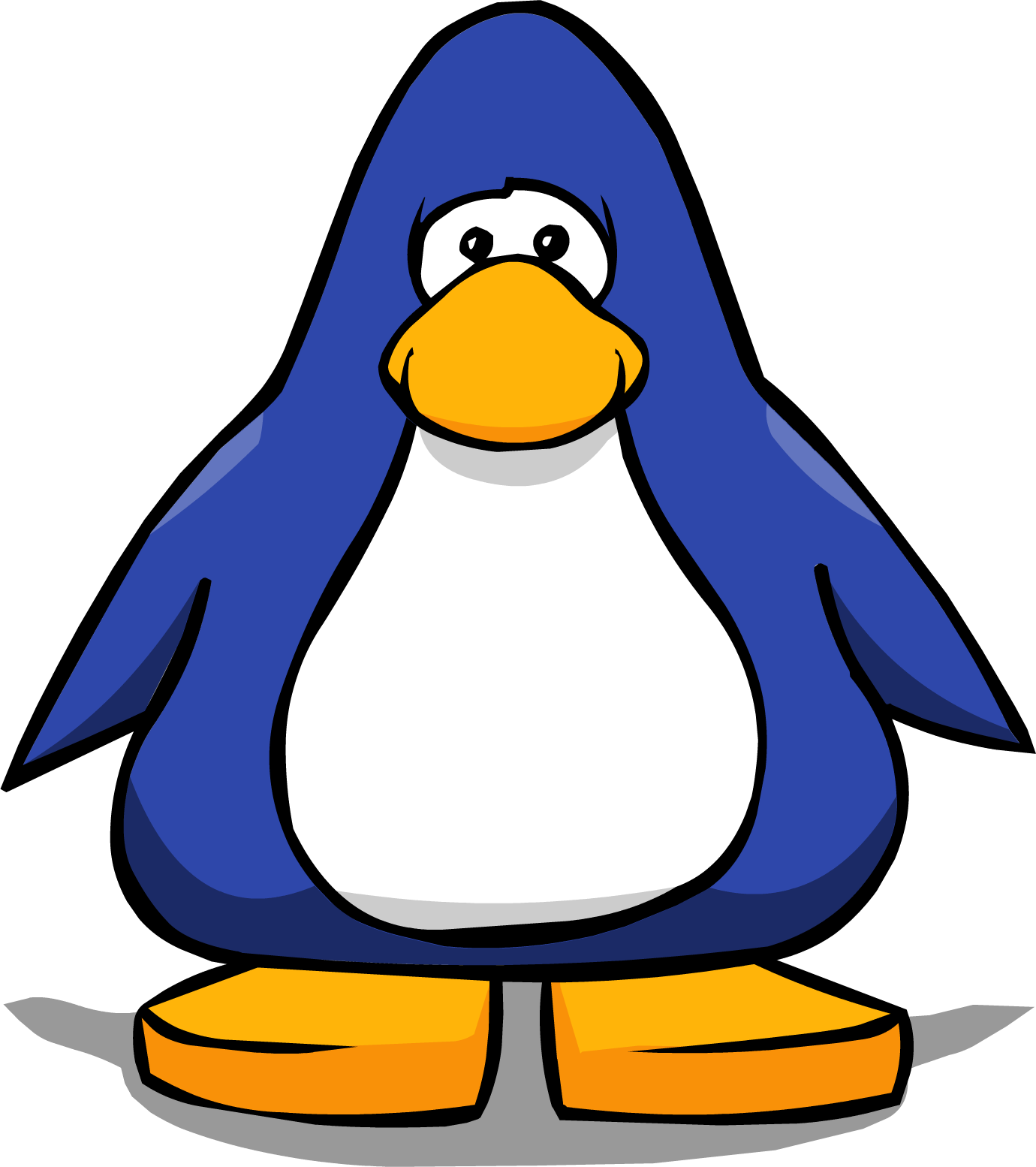 Old Blue On A Player Card - Penguin From Club Penguin (1380x1554), Png Download