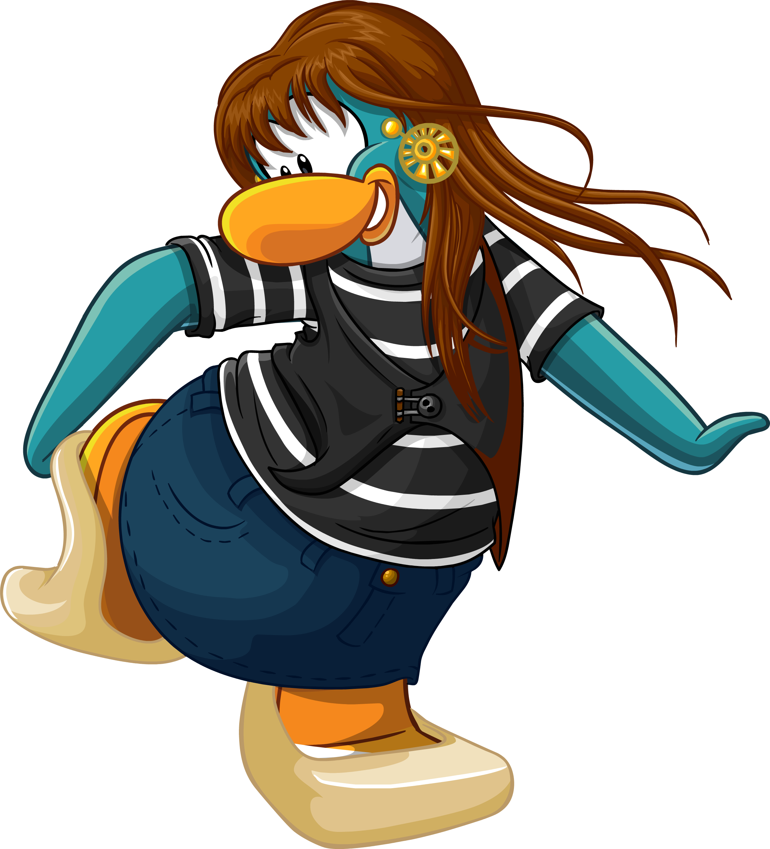 Penguin 1 - Club Penguin Penguin Girl (2517x2778), Png Download