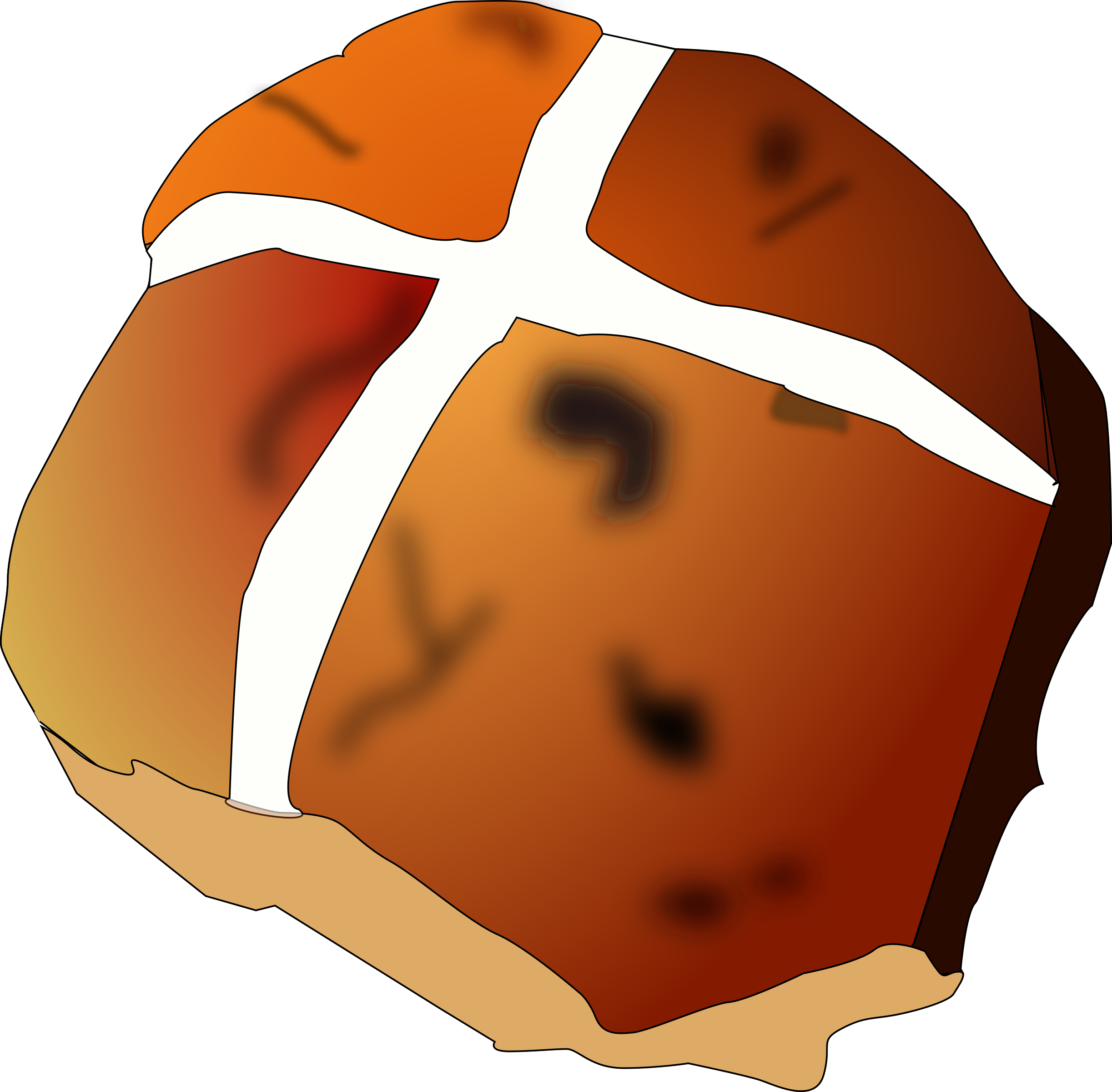 This Free Icons Png Design Of Hot Cross Bun (2445x2400), Png Download