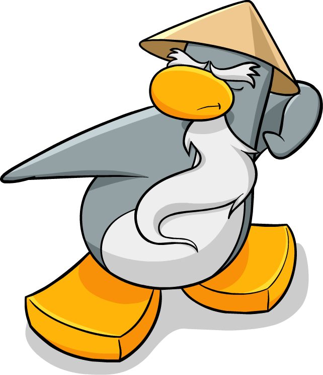 Club Penguin New Shadow Dojo Swf's - Sensei From Club Penguin (642x744), Png Download