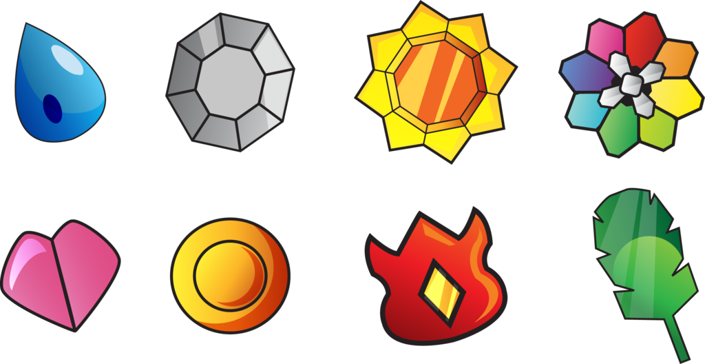 Gym Tiles And Roadblocks - Medallas Pokemon Rojo Fuego (1024x528), Png Download