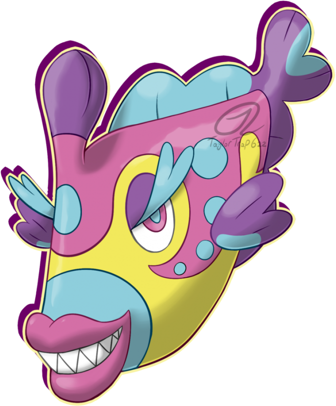 Bruxish - Bruxish Pokemon (708x860), Png Download