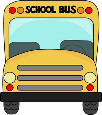 School Bus Front - Front Of School Bus Clip Art (353x400), Png Download