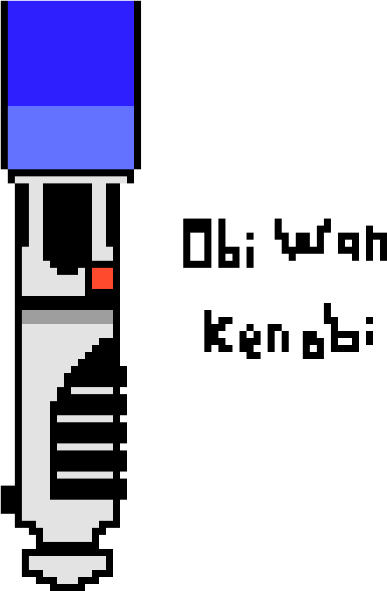 Obi Wan Kenobi's Lightsaber - Obi-wan Kenobi (670x870), Png Download