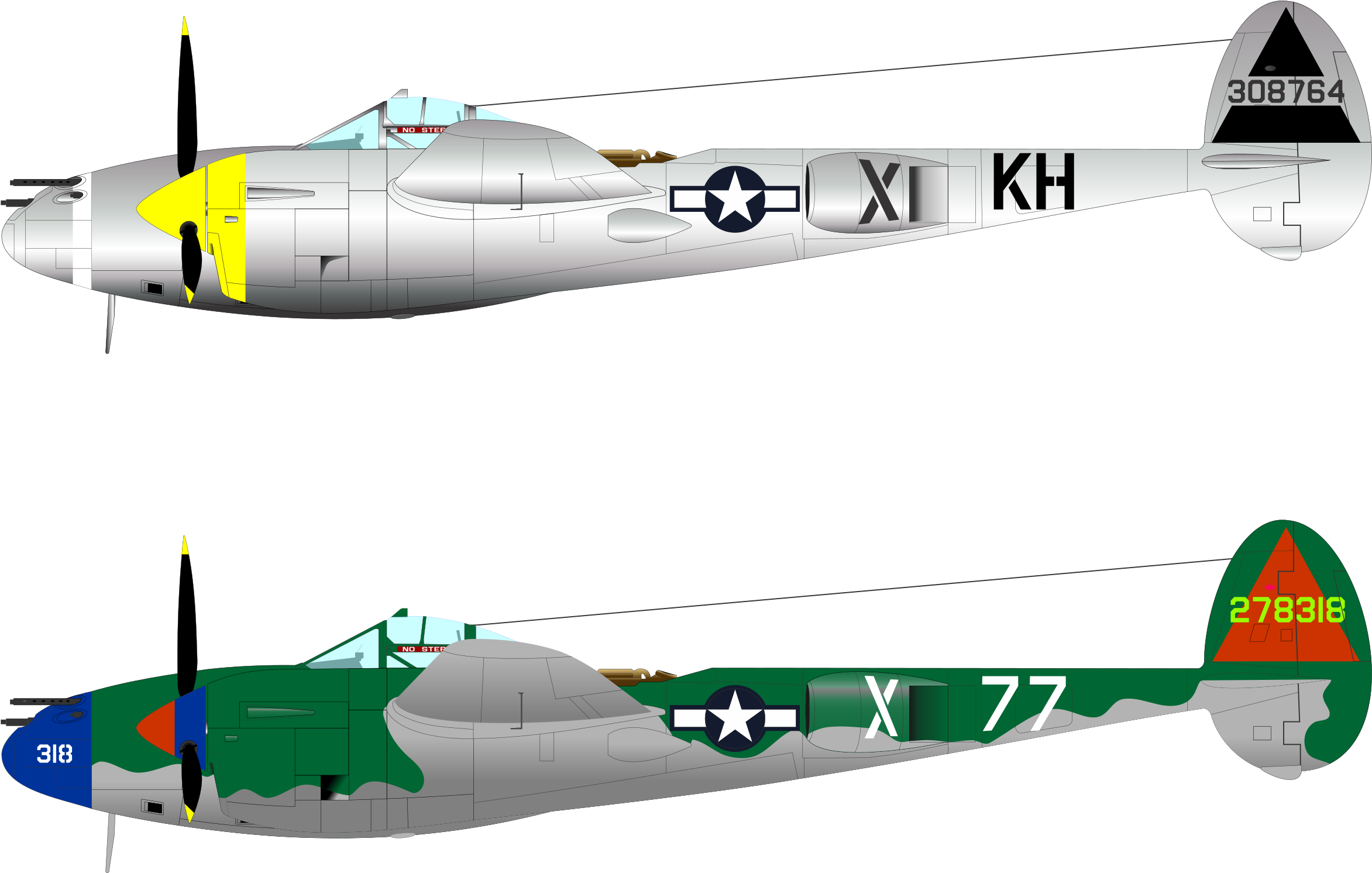 Big Image - P 38 Png (2400x1855), Png Download