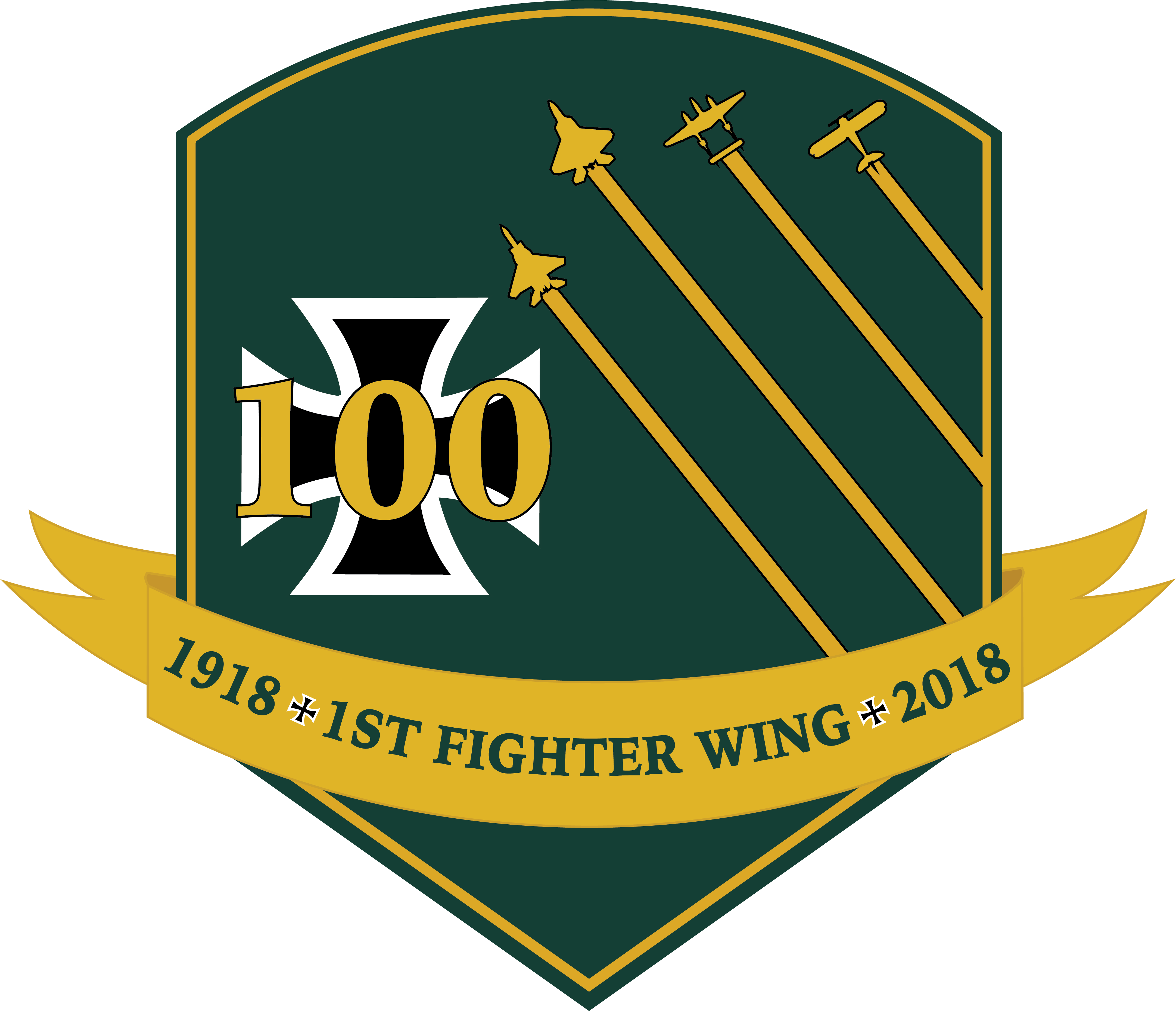 Logo And Coin Design Created For The 1st Fighter Wing's - Emblem (4326x3721), Png Download