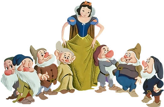 I 7 Nani Png - 7 Nani E Biancaneve (545x356), Png Download