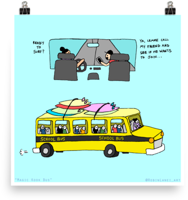 Robin Lanei Art- 'magic Kook Bus' - Volkswagen Type 2 (600x600), Png Download