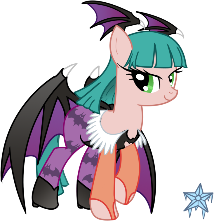 Shiver-star, Darkstalkers, Morrigan Aensland, Ponified, - My Little Pony Morrigan (900x900), Png Download