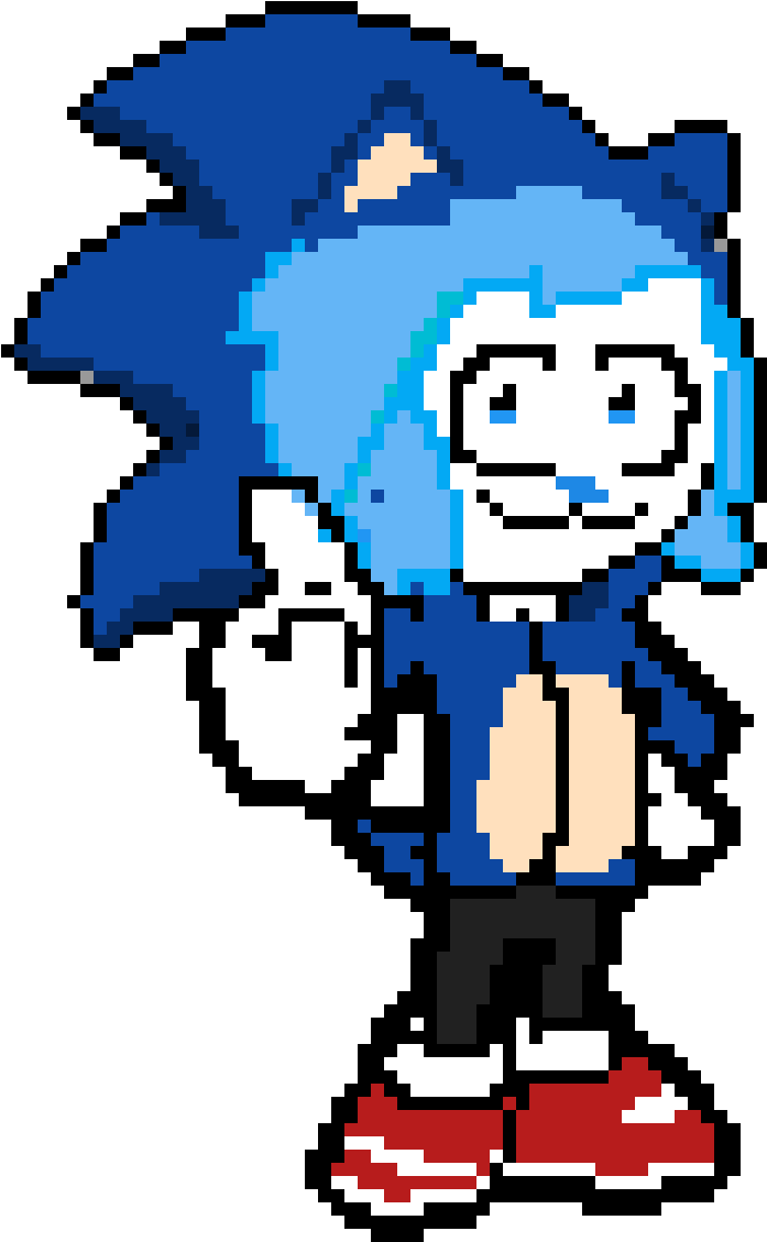 Sonic Cosplay Sprite - Opgelet (1200x1200), Png Download