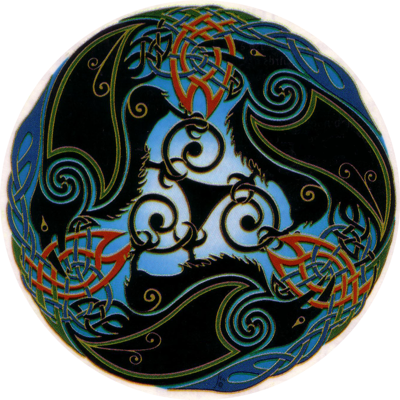 Window Sticker / Decal - Celtic Ravens (800x800), Png Download