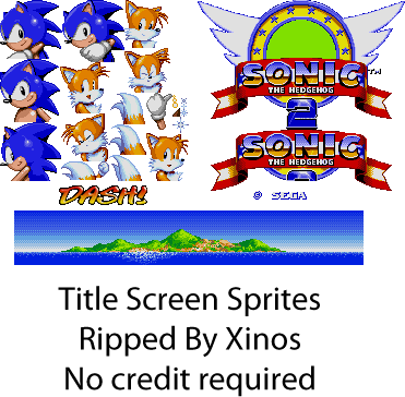 Title - Sonic 2 Title Sprites - Free Transparent PNG Download - PNGkey
