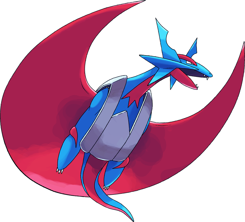 Shiny Mega Salamence Pokédex - Pokemon Shiny Mega Salamence (800x725), Png Download