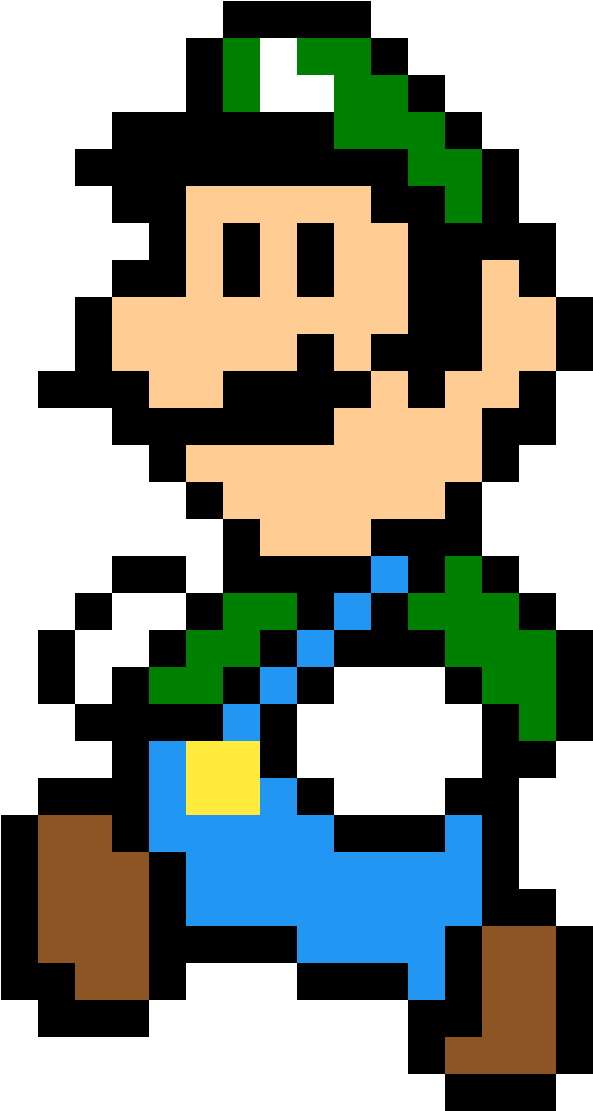 Luigi - Mario Bros En Cuadricula (1184x1184), Png Download