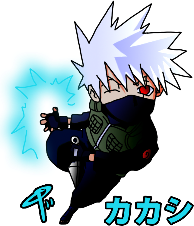 Kakashi Hatake Naruto Uzumaki Chidori Chibi - Chidori (643x771), Png Download
