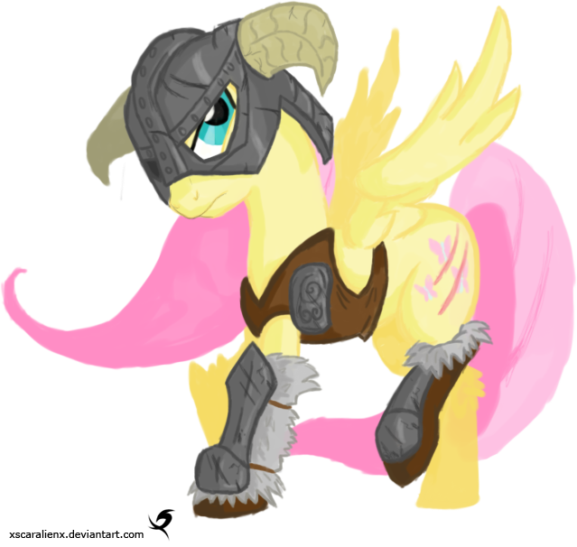 Fear The Dragonborn - Dragonborn Pony (639x606), Png Download