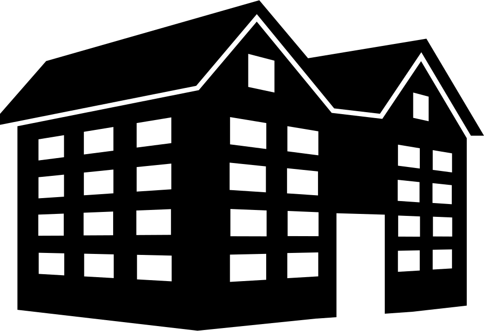 Building Of Big Houses Style Comments - Hotel Vector Icon Png (980x670), Png Download