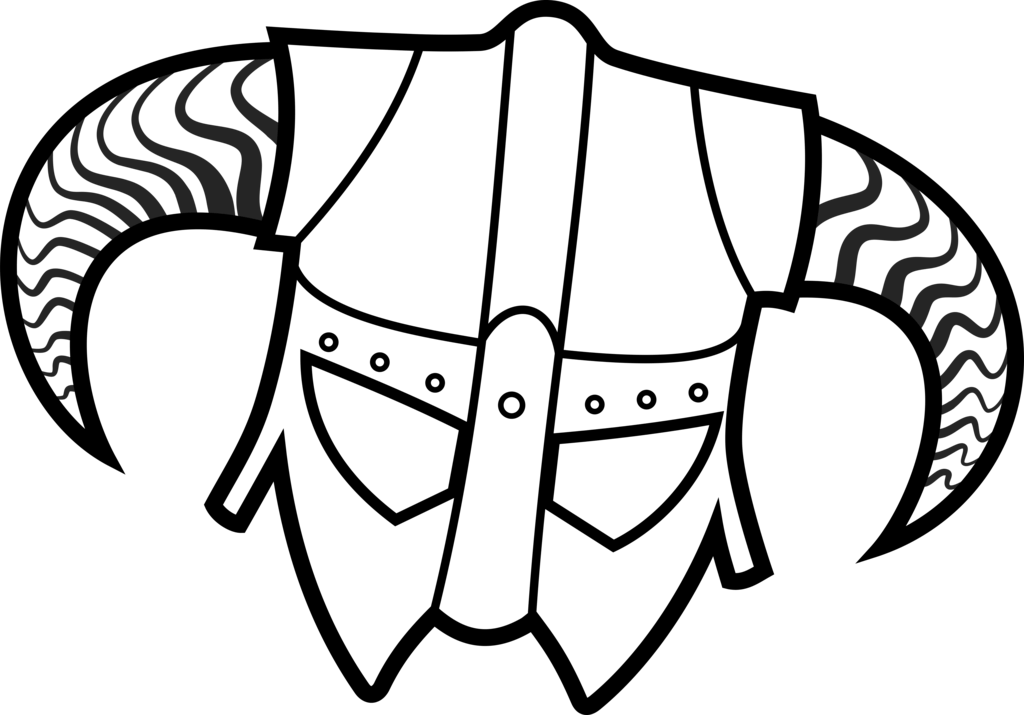 Skyrim Dragonborn Coloring Pages 5 By Brian - Skyrim Iron Helmet Drawing (1024x715), Png Download