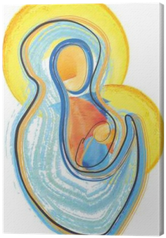 Christmas Nativity Scene Mother And Child, Mary With - Christ Child (400x400), Png Download