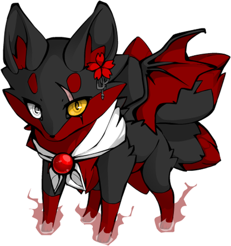 Spirit Fox - Demon Devil Wolf (1000x917), Png Download