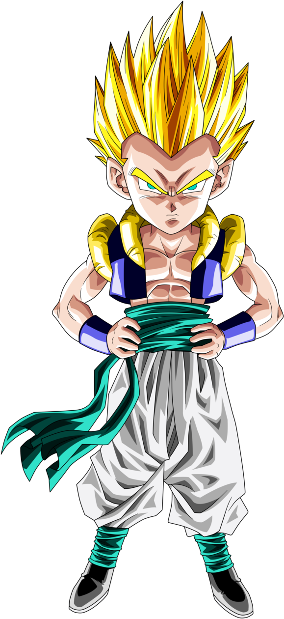 Gotenks Ssj - Dragon Ball Gotenks Ssj (623x1283), Png Download