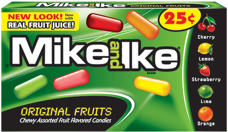Mike And Ike Original Fruits Chewy Candies - Red Rageous Mike And Ike (500x500), Png Download
