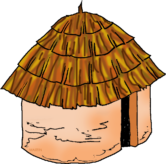 Southeast Woodland Chickasaw House - Native American Houses Clipart (583x577), Png Download