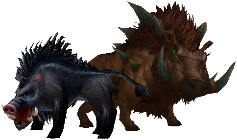 Boars Are A Common, Usually Furry, Cloven Hoofed, Four - Boar Wow (484x287), Png Download