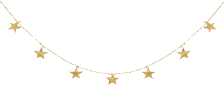 Starry Night Necklace Gold - Choker (780x780), Png Download