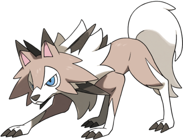 [ Img] - Sun And Moon Werewolf Pokemon (375x375), Png Download
