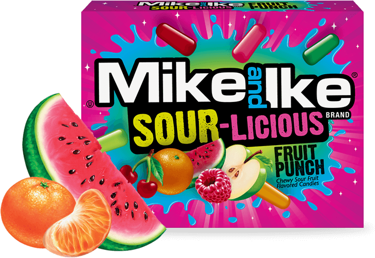 Sourfruitpunch - Mike And Ike Sourlicious Fruit Punch (903x529), Png Download