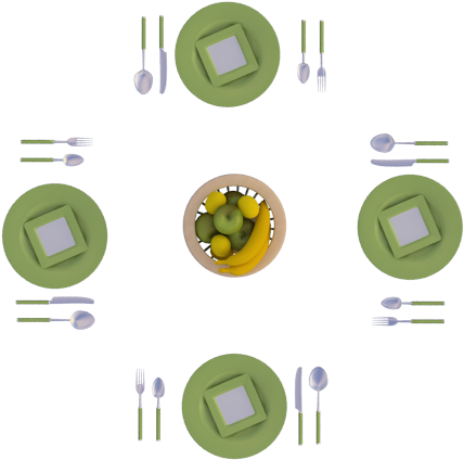 Plato - Comedor En Planta Png (700x500), Png Download