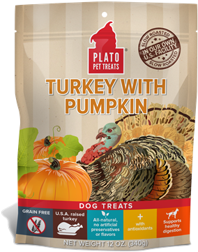 Plato Grain Free Real Strips Turkey With Pumpkin Dog - Plato Turkey With Pumpkin (336x403), Png Download