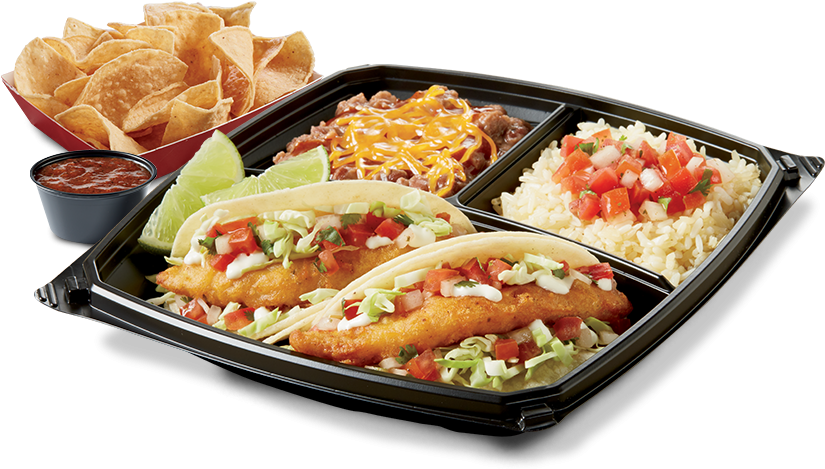 2 Beer Battered Fish Taco Plato, Del Taco, Milton, - Fish Tacos Del Taco (860x480), Png Download