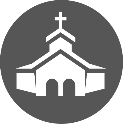 Ecw - White Church Icon Png (412x416), Png Download