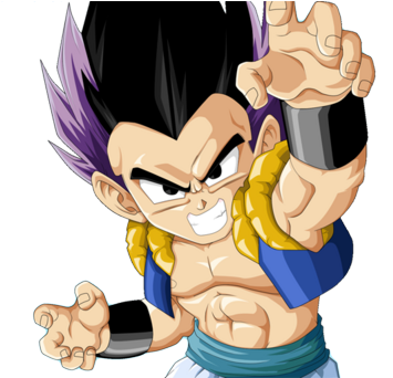 Gotenks Psd - Dragonball Gotenks (400x341), Png Download