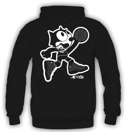 Felix The Cat Hoodie - Hoodie (600x561), Png Download