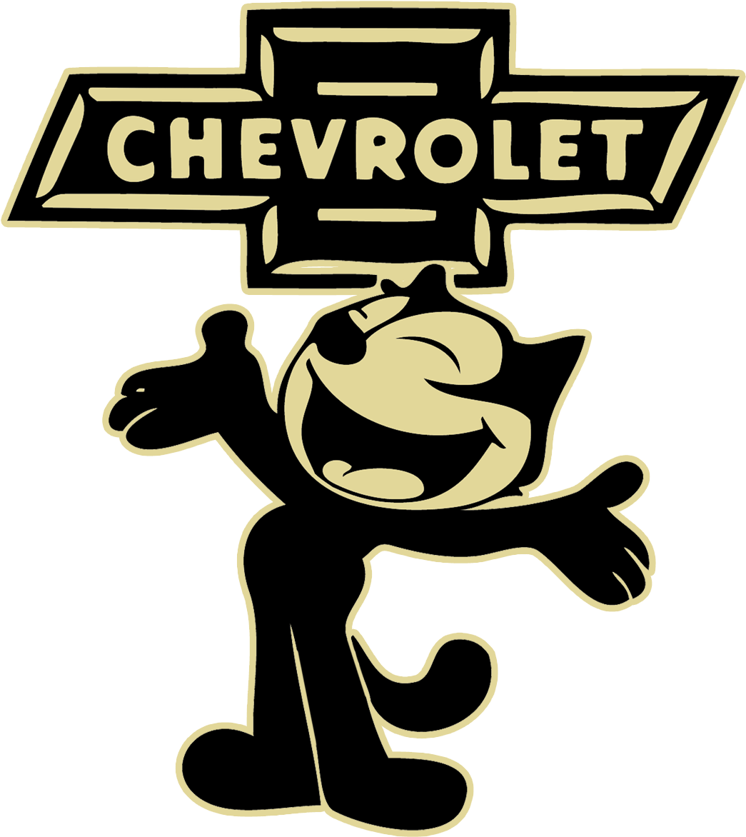 Felix The Cat Chevrolet Coupe Custom Accessories - Felix The Cat (1076x1200), Png Download