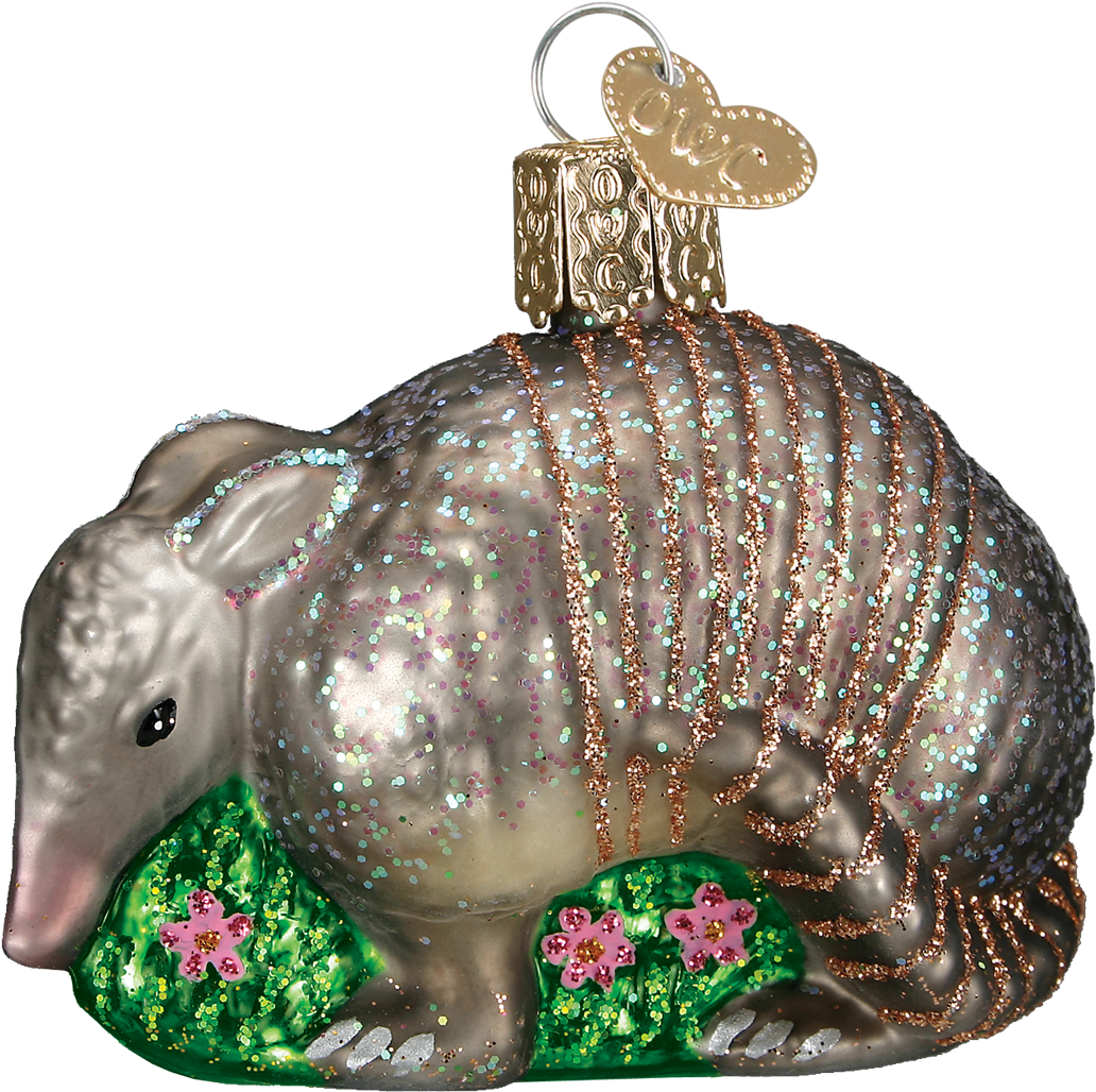 Picture Of Armadillo - Old World Christmas Armadillo Glass Ornament (1200x1200), Png Download