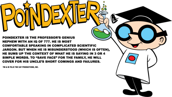 Felix The Cat Wiki - Poindexter Felix The Cat (600x339), Png Download
