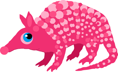 The Pink Armadillo - Pink Armadillo (500x304), Png Download