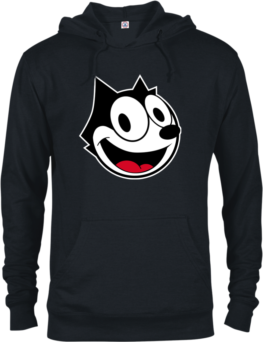 Cartoon Cat Felix Crazy Kat Funny Fun Happy - Got Apparel Adult Unisex French Terry Hoodie Halloween (1155x1155), Png Download